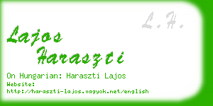 lajos haraszti business card